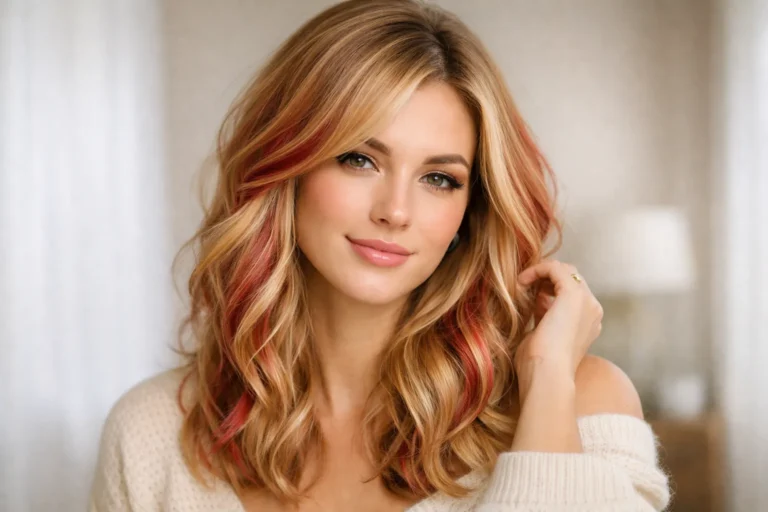 13 Red-Highlighted Blonde Hairstyles That Wow